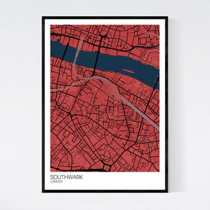 Southwark Neighbourhood Map Print