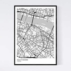 Southwark Neighbourhood Map Print