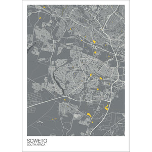 Map of Soweto, South Africa