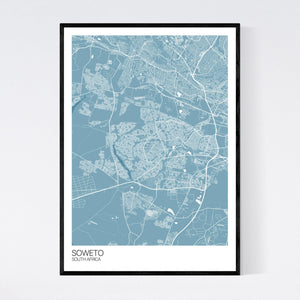 Soweto City Map Print