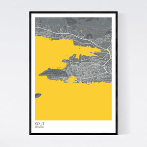 Split City Map Print