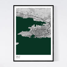 Load image into Gallery viewer, Split City Map Print