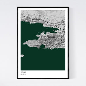 Split City Map Print