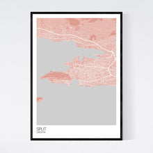 Load image into Gallery viewer, Split City Map Print