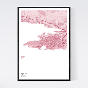 Split City Map Print