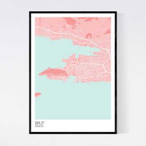 Split City Map Print