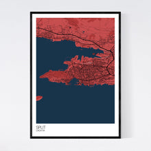 Load image into Gallery viewer, Split City Map Print