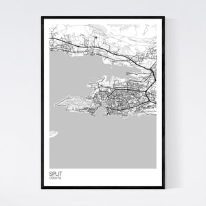 Split City Map Print