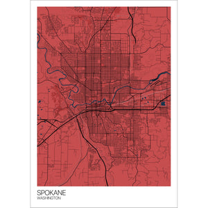 Map of Spokane, Washington