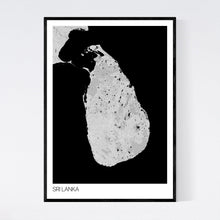 Load image into Gallery viewer, Sri Lanka Country Map Print