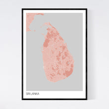 Load image into Gallery viewer, Sri Lanka Country Map Print