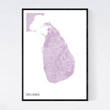 Load image into Gallery viewer, Sri Lanka Country Map Print