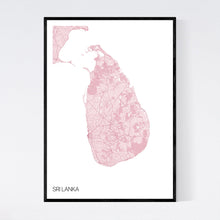 Load image into Gallery viewer, Sri Lanka Country Map Print