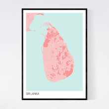 Load image into Gallery viewer, Sri Lanka Country Map Print