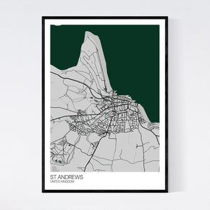 St Andrews City Map Print