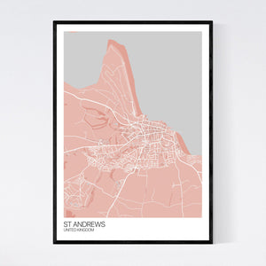 St Andrews City Map Print