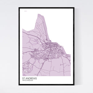 St Andrews City Map Print