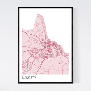 St Andrews City Map Print