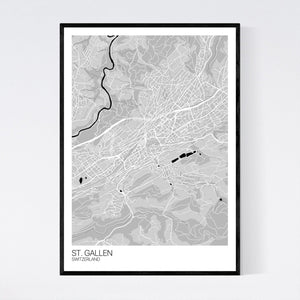 St. Gallen City Map Print