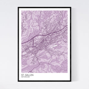 St. Gallen City Map Print