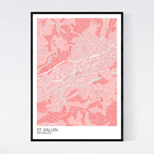 St. Gallen City Map Print