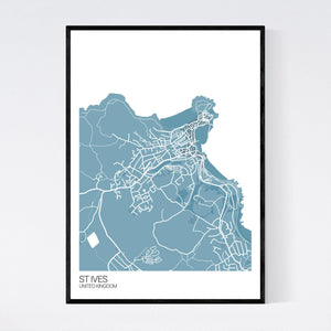 St Ives City Map Print