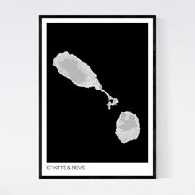 Load image into Gallery viewer, St Kitts &amp; Nevis Country Map Print