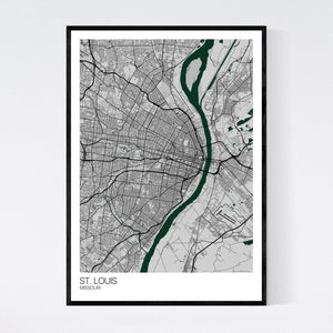 St. Louis City Map Print