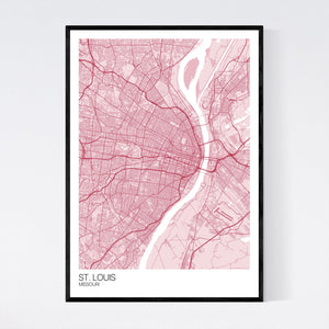 St. Louis City Map Print