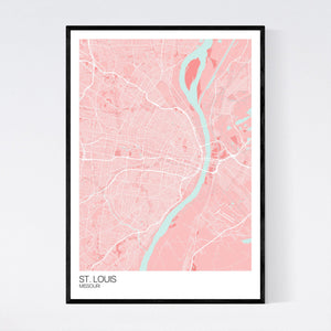St. Louis City Map Print
