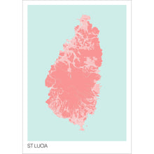 Load image into Gallery viewer, Map of St Lucia, 