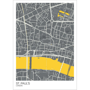 Map of St. Paul's, London