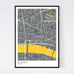 Map of St. Paul's, London