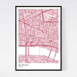 St. Paul's Neighbourhood Map Print