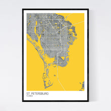 Load image into Gallery viewer, St. Petersburg City Map Print