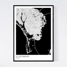 Load image into Gallery viewer, St. Petersburg City Map Print