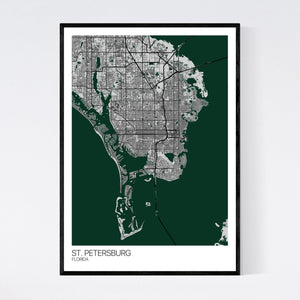 St. Petersburg City Map Print