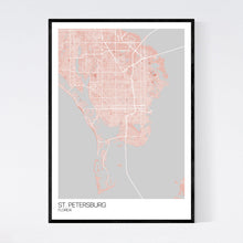 Load image into Gallery viewer, St. Petersburg City Map Print