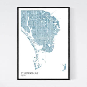 St. Petersburg City Map Print