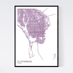 St. Petersburg City Map Print