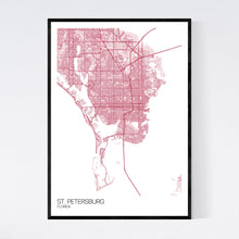 Load image into Gallery viewer, St. Petersburg City Map Print