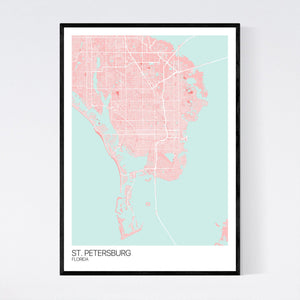 Map of St. Petersburg, Florida