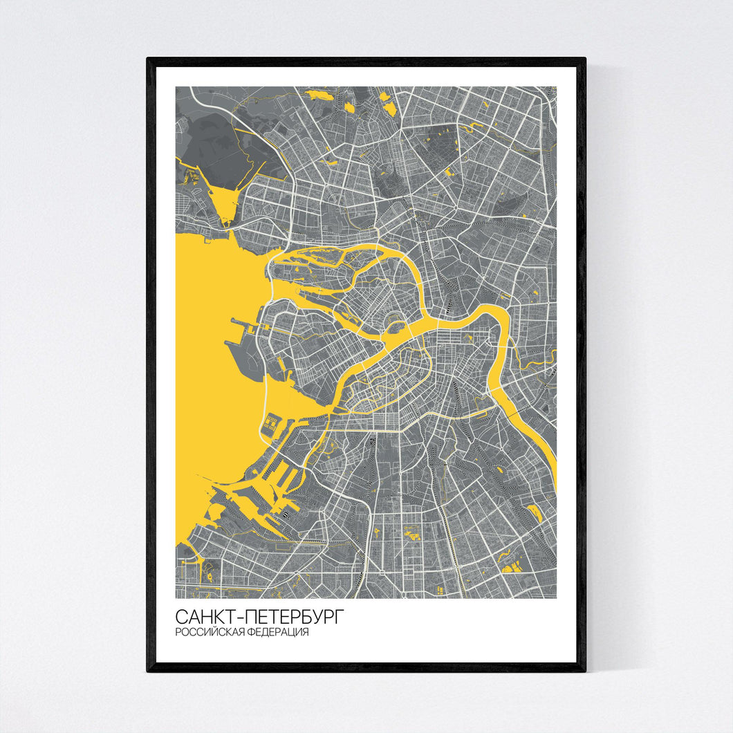 St. Petersburg City Map Print