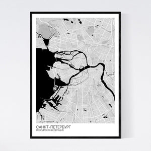 St. Petersburg City Map Print