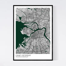 Load image into Gallery viewer, St. Petersburg City Map Print