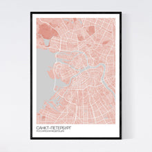Load image into Gallery viewer, St. Petersburg City Map Print