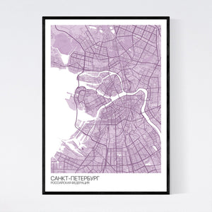 St. Petersburg City Map Print