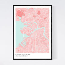 Load image into Gallery viewer, St. Petersburg City Map Print