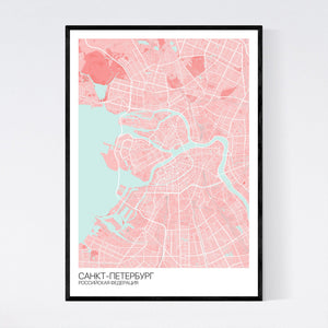 St. Petersburg City Map Print