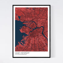 Load image into Gallery viewer, St. Petersburg City Map Print